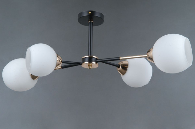 Люстра на штанге Illumico IL0715-4CSQ-24 BK GD LIBRA Люстра на штанге Illumico IL0715-4CSQ-24 BK GD LIBRA