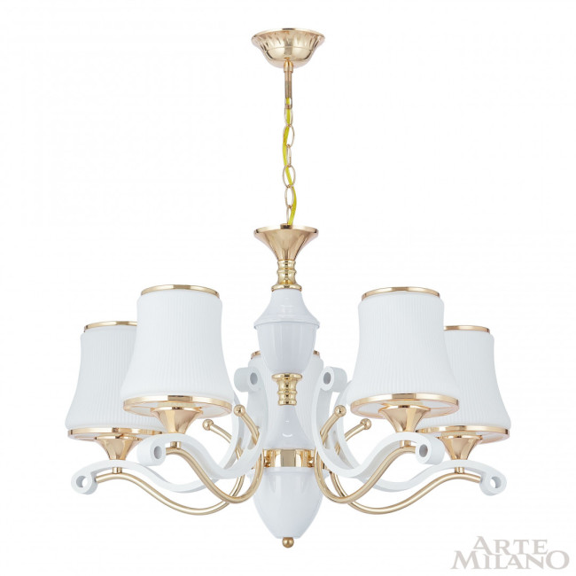 Подвесная люстра Arte Milano Florentia-3987 303987/5 Wh/Gd
