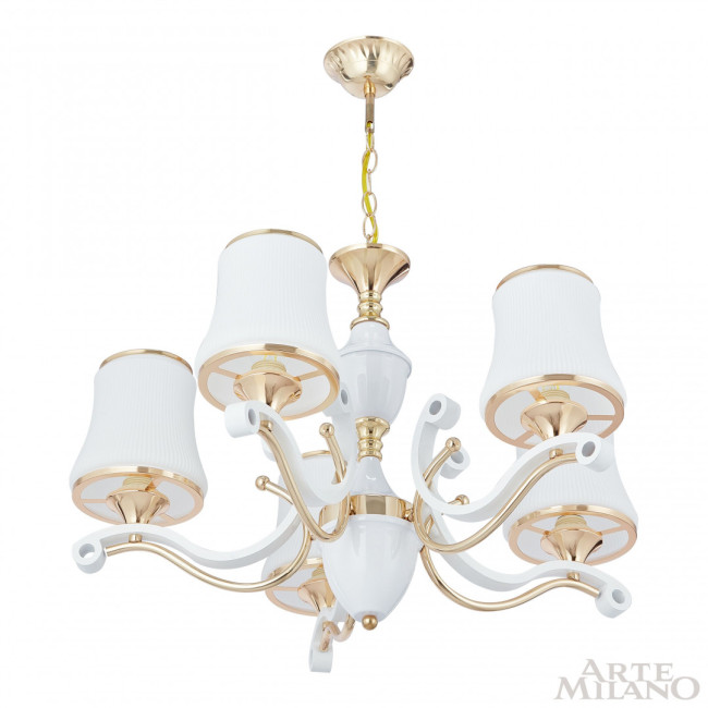 Подвесная люстра Arte Milano Florentia-3987 303987/5 Wh/Gd