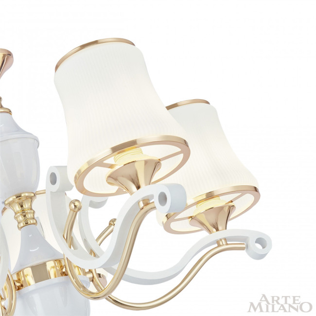 Подвесная люстра Arte Milano Florentia-3987 303987/5 Wh/Gd