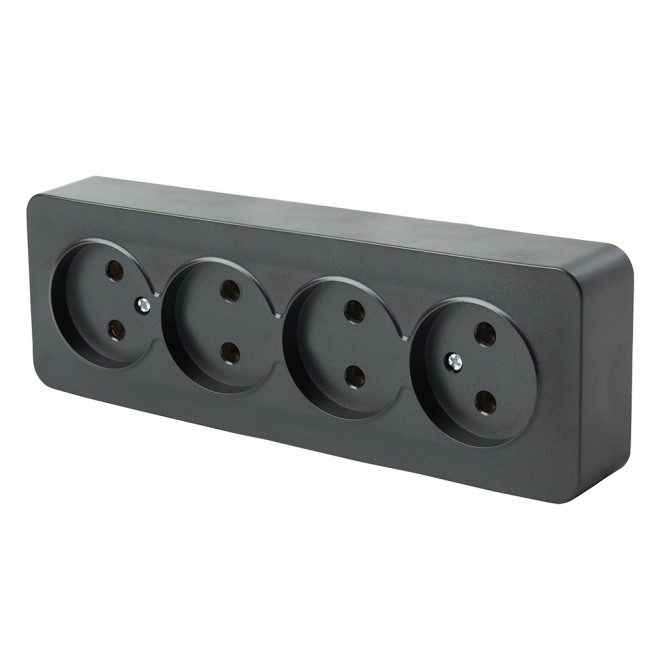 Розетка 4-местная б/з Stekker София MST10-14-05 49504 Розетка 4-местная б/з Stekker София MST10-14-05 49504