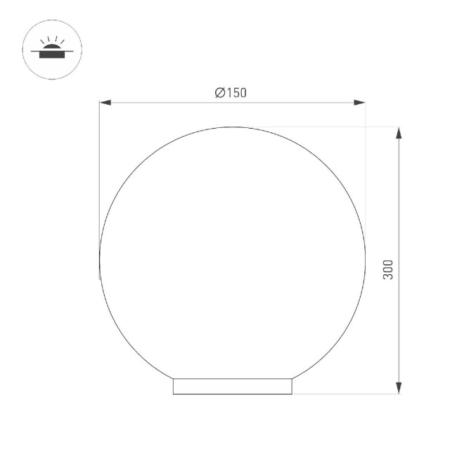 Ландшафтный светильник Arlight KT-GLOBE-R300-10W Warm3000 (DG, 275 deg, 24V) 046170 Ландшафтный светильник Arlight KT-GLOBE-R300-10W Warm3000 (DG, 275 deg, 24V) 046170