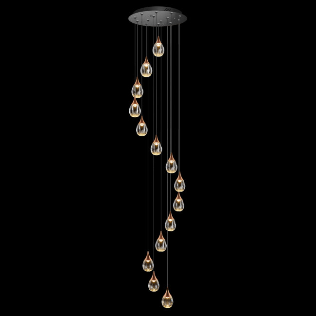 Подвесной светильник MD24001004-14A copper/clear Подвесной светильник MD24001004-14A copper/clear