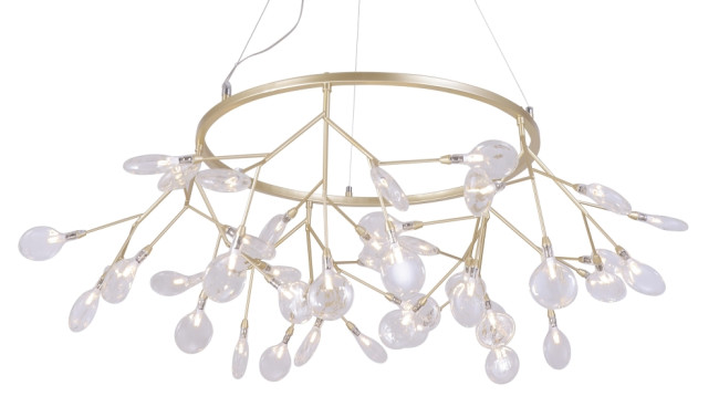 Подвесная люстра Crystal Lux Evita EVITA SP45 D GOLD/TRANSPARENT