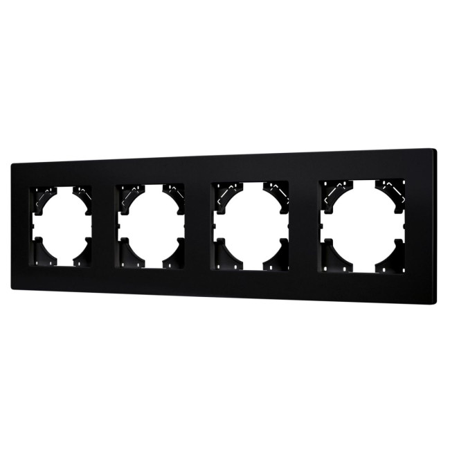 Рамка на 4 поста пластиковая Arlight FRM-PERIO-PL-4-BK 049759 Рамка на 4 поста пластиковая Arlight FRM-PERIO-PL-4-BK 049759