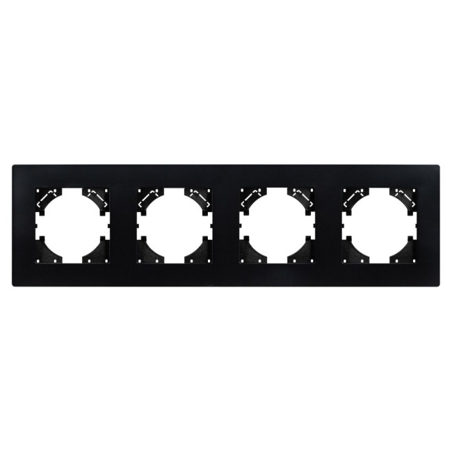 Рамка на 4 поста пластиковая Arlight FRM-PERIO-PL-4-BK 049759 Рамка на 4 поста пластиковая Arlight FRM-PERIO-PL-4-BK 049759