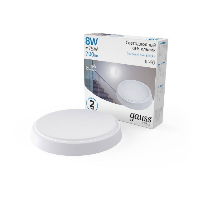 Настенно-потолочный светодиодный светильник Gauss Hall 193411308 Настенно-потолочный светодиодный светильник Gauss Hall 193411308
