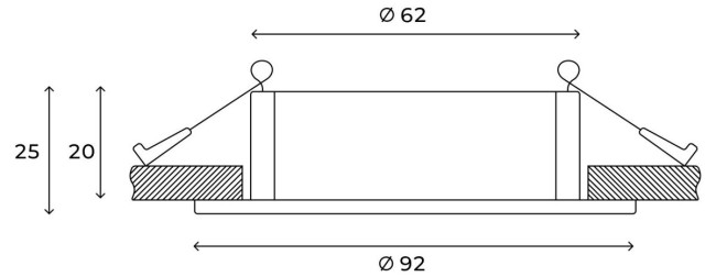 Встраиваемый светильник Hesby Lighting Solis HSBL_0113