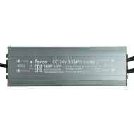 Трансформатор электронный для светодиодной ленты Feron LB007 300W 24V IP67 (драйвер) 53084