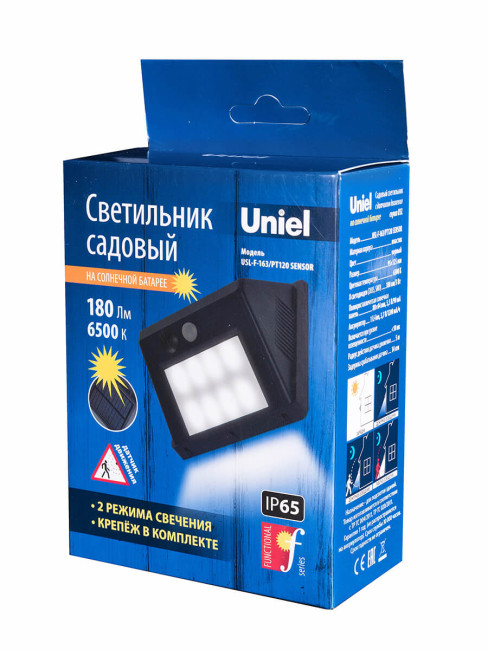 Светильник на солнечных батареях (UL-00003134) Uniel Functional USL-F-163/PT120 Sensor Светильник на солнечных батареях (UL-00003134) Uniel Functional USL-F-163/PT120 Sensor