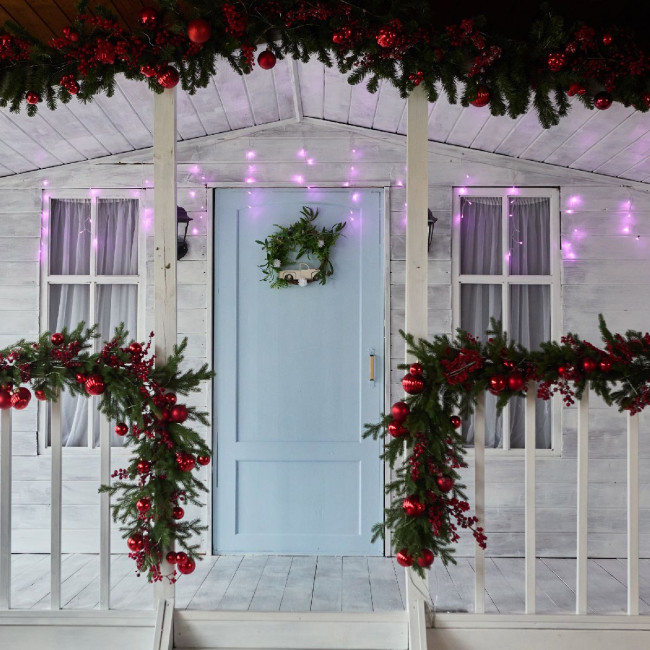 Уличная гирлянда Uniel ULD-B12006-195/TTK PINK IP44 UL-00010881