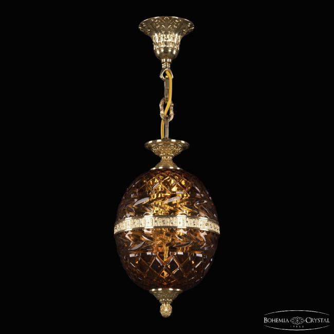 Подвесной светильник Bohemia Ivele Crystal 5680/18 G Amber/M-1F