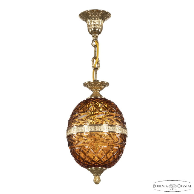 Подвесной светильник Bohemia Ivele Crystal 5680/18 G Amber/M-1F