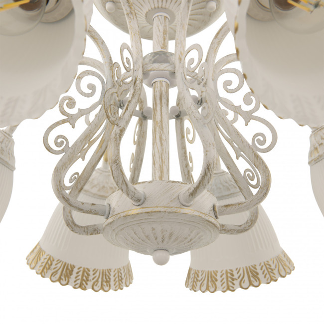 Потолочная люстра Arte Milano 340800/8 WT+G Потолочная люстра Arte Milano 340800/8 WT+G