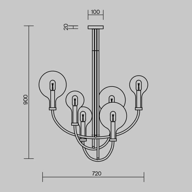 Потолочная люстра Maytoni Status MOD333PL-06B Потолочная люстра Maytoni Status MOD333PL-06B