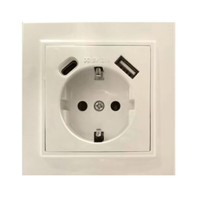 Розетка USB+Type C Stekker Эрна PST16-9016-02 50077 Розетка USB+Type C Stekker Эрна PST16-9016-02 50077