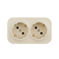 Розеточный блок двойной с/з со шторками Legrand Quteo 782267 Розеточный блок двойной с/з со шторками Legrand Quteo 782267