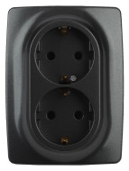 Розетка 2x2P+E Schuko со шторками Эра 12-2108-05 Б0036446