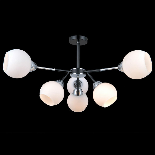 Люстра на штанге Illumico IL0715-6CSQ-24 BK CR LIBRA Люстра на штанге Illumico IL0715-6CSQ-24 BK CR LIBRA