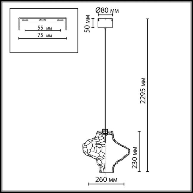Подвесной светильник Odeon Light L-Vision Ordi 5107/3LA Подвесной светильник Odeon Light L-Vision Ordi 5107/3LA