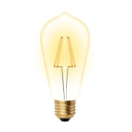 Лампа светодиодная филаментная (UL-00002360) Uniel E27 5W 2250K прозрачная LED-ST64-5W/GOLDEN/E27 GLV22GO