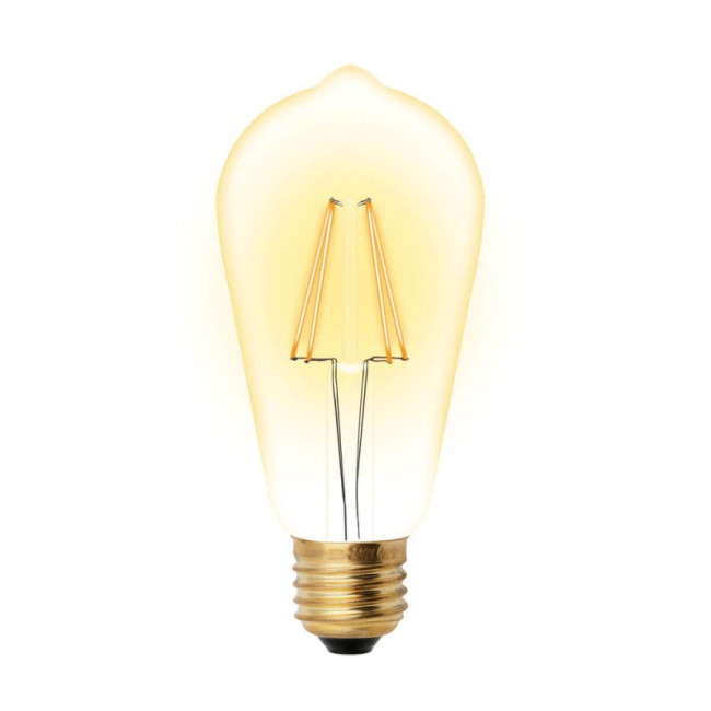 Лампа светодиодная филаментная (UL-00002360) Uniel E27 5W 2250K прозрачная LED-ST64-5W/GOLDEN/E27 GLV22GO Лампа светодиодная филаментная (UL-00002360) Uniel E27 5W 2250K прозрачная LED-ST64-5W/GOLDEN/E27 GLV22GO