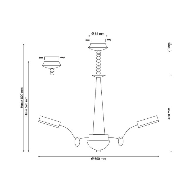 Подвесная люстра Lucia Tucci Natura 156.8 Подвесная люстра Lucia Tucci Natura 156.8