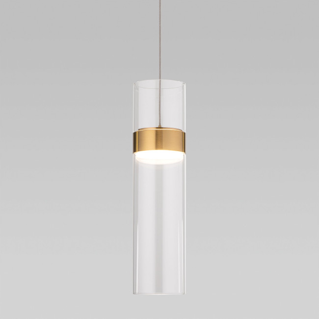 Подвесной светильник Eurosvet Lumen 50244/1 LED латунь/прозрачный a061286 Подвесной светильник Eurosvet Lumen 50244/1 LED латунь/прозрачный a061286