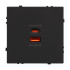 Механизм розетки с быстрой USB зарядкой Arlight SCT-NOBE-MUAC-SFPL-FC-BK (65W, QC3) 054317