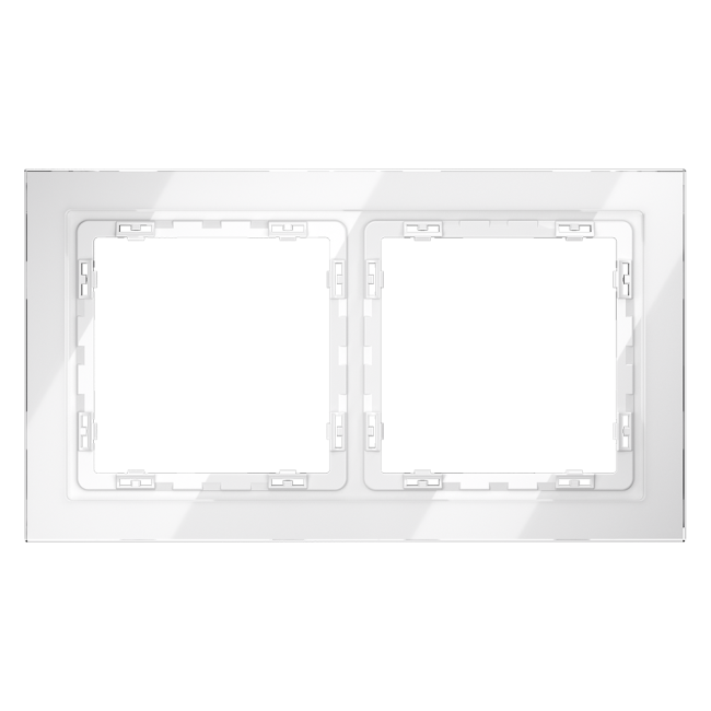 Рамка на 2 поста Voltum S70 VLS110201 (белый, стекло) Рамка на 2 поста Voltum S70 VLS110201 (белый, стекло)