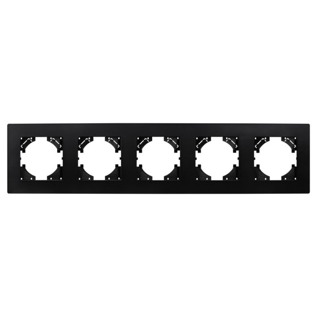 Рамка на 5 постов пластиковая Arlight FRM-PERIO-PL-5-BK 049763 Рамка на 5 постов пластиковая Arlight FRM-PERIO-PL-5-BK 049763