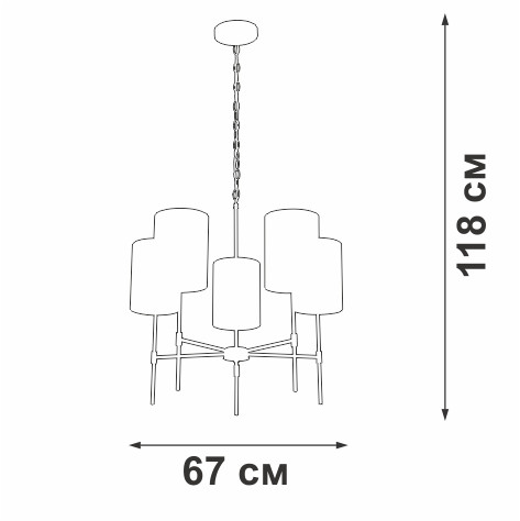 Подвесная люстра Vitaluce V2863-1/5 Подвесная люстра Vitaluce V2863-1/5