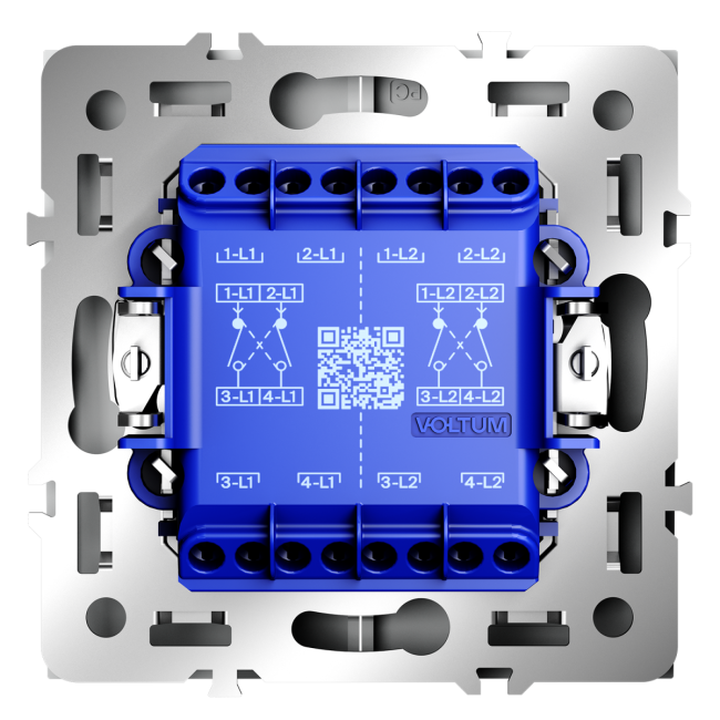 Перекрестный переключатель двухклавишный встраиваемый VOLTUM S70 VLS020502 (белый матовый) Перекрестный переключатель двухклавишный встраиваемый VOLTUM S70 VLS020502 (белый матовый)