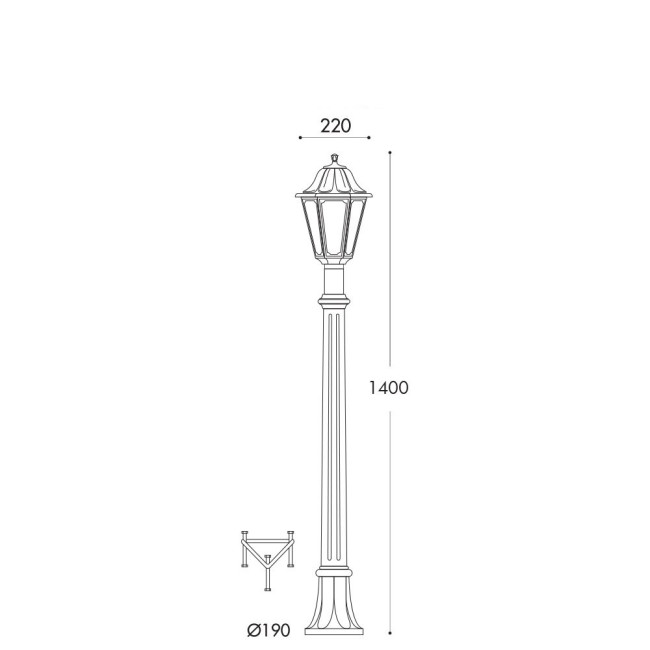 Уличный фонарь Fumagalli Aloe R/Anna E22.163.000.AXF1R Уличный фонарь Fumagalli Aloe R/Anna E22.163.000.AXF1R