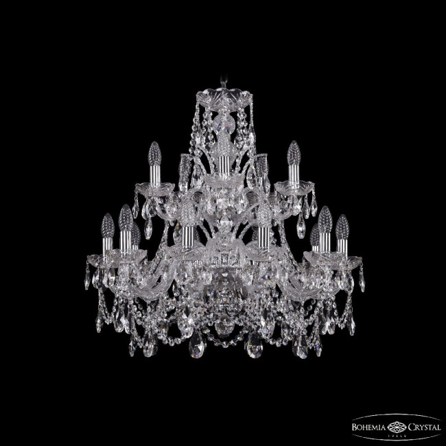 Подвесная люстра Bohemia Ivele Crystal 1411/10+5/240/2d Ni Подвесная люстра Bohemia Ivele Crystal 1411/10+5/240/2d Ni