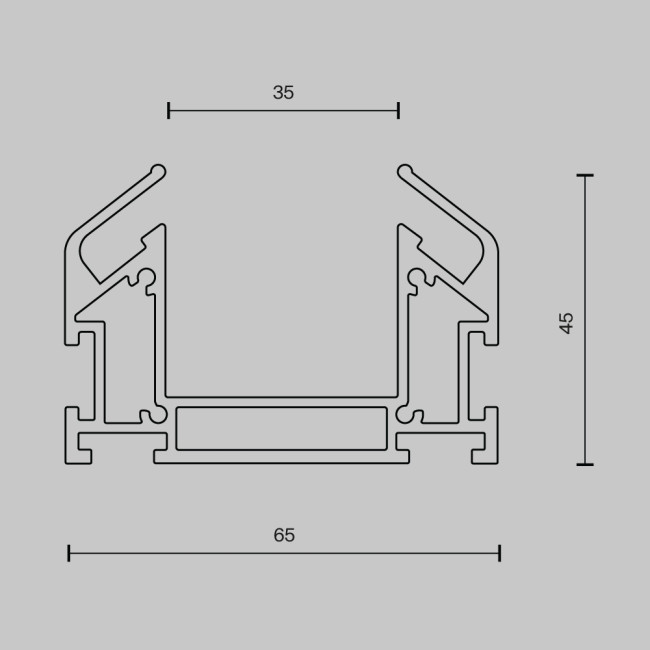 Профиль для монтажа Maytoni Three phase track system Trinity TRA005MP-312S