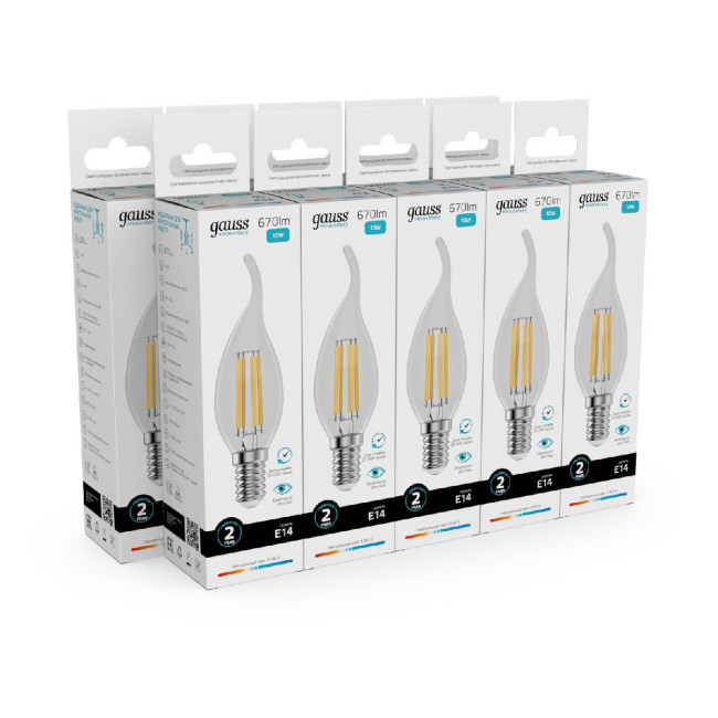Лампа светодиодная Gauss Filament Elementary E14 10W 4100K 42120 Лампа светодиодная Gauss Filament Elementary E14 10W 4100K 42120