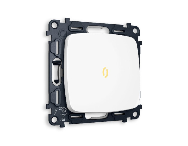 Комплект механизма 1-кл проходного выключателя с подсветкой Ambrella Volt Omega MO122030 Комплект механизма 1-кл проходного выключателя с подсветкой Ambrella Volt Omega MO122030