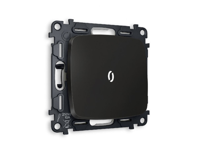 Комплект механизма 1-кл выключателя с подсветкой Ambrella Volt Omega MO802015 Комплект механизма 1-кл выключателя с подсветкой Ambrella Volt Omega MO802015