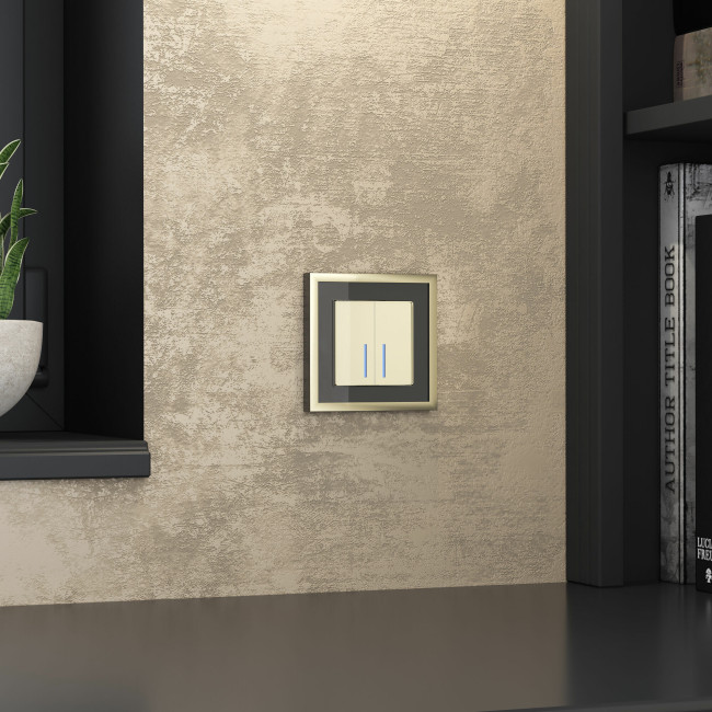 Рамка на 1 пост Werkel Baguette черный-латунь 4690389185779 W0012852 a060239 Рамка на 1 пост Werkel Baguette черный-латунь 4690389185779 W0012852 a060239