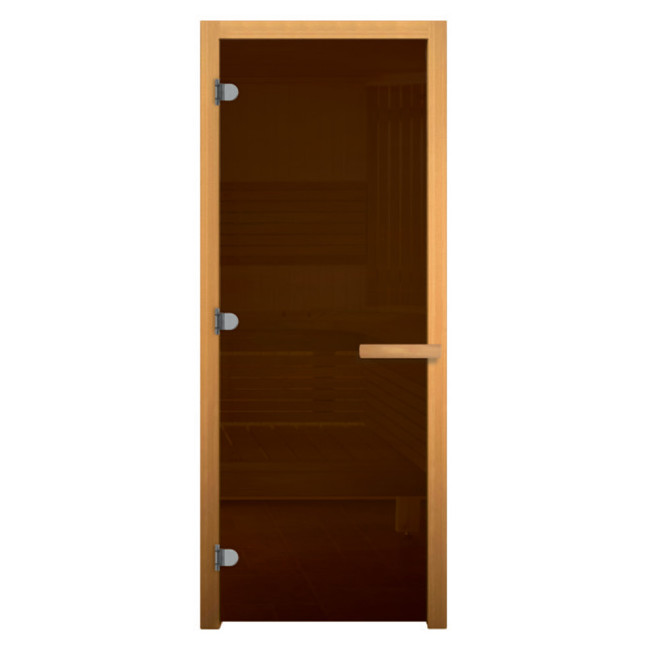 Дверь стеклянная Бронза (Осина, 8, 200х70, Бронза, 28)