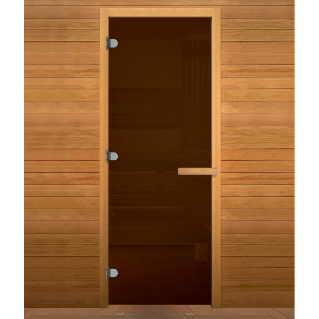 Дверь стеклянная Бронза (Осина, 8, 200х70, Бронза, 28)