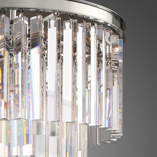 Подвесная люстра Delight Collection 1920s Odeon KR0387P-6 chrome/clear Подвесная люстра Delight Collection 1920s Odeon KR0387P-6 chrome/clear