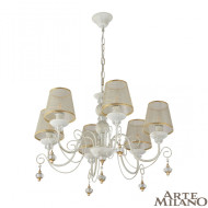 Подвесная люстра Arte Milano 347620/6 WT+G Подвесная люстра Arte Milano 347620/6 WT+G