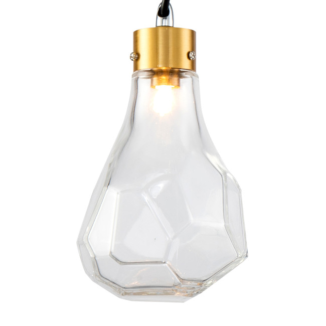Подвесной светильник Delight Collection KR1197 KR1197P-1 brass/clear Подвесной светильник Delight Collection KR1197 KR1197P-1 brass/clear