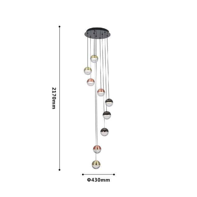 Каскадная люстра Favourite Luna 4371-9P Каскадная люстра Favourite Luna 4371-9P