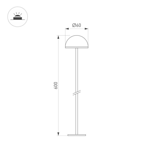 Ландшафтный светильник Arlight KT-ENOKI-BOLL-H600-2W Warm3000 (WH, 100 deg, 24V) 050672 Ландшафтный светильник Arlight KT-ENOKI-BOLL-H600-2W Warm3000 (WH, 100 deg, 24V) 050672