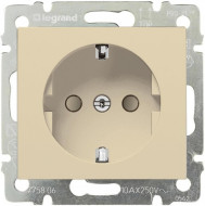Розетка 2К+3 Legrand Valena 16A 250V с/з со шторками безвинтовой зажим слоновая кость 774122