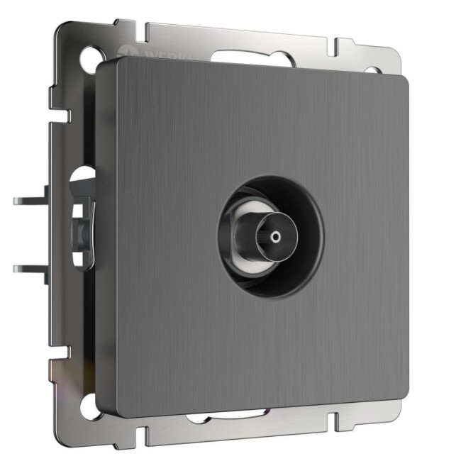 ТВ-розетка оконечная Werkel графит рифленый W1183004 4690389158681 ТВ-розетка оконечная Werkel графит рифленый W1183004 4690389158681