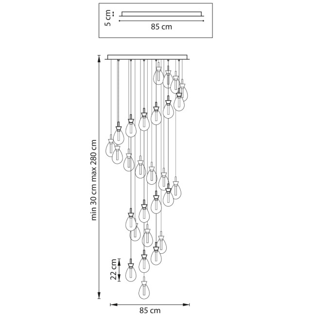 Каскадная люстра Lightstar Colore 805289 Каскадная люстра Lightstar Colore 805289